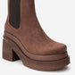Antwerp - Brown Platform Heel Boot (Women)