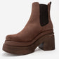 Antwerp - Brown Platform Heel Boot (Women)