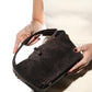 Island - Brown Genuine Suede Shoulder Bag (Women)