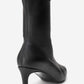 Rossano - Black Stretch Stiletto Heel Boot (Women)