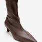 ALORA - Brown Kitten Heel Boot (Women)