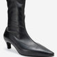 ALORA - Black Kitten Heel Boot (Women)
