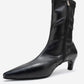 ALORA - Black Kitten Heel Boot (Women)