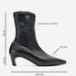 ALORA - Black Kitten Heel Boot (Women)
