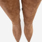 MERLA - Taupe Suede Genuine Leather Block Heel Boot (Women)