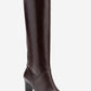 MERLA - Brown Genuine Leather Block Heel Boot (Women)