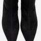 ALORA - Black Stretch Short Heel Boot (Women)