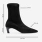 ALORA - Black Stretch Short Heel Boot (Women)