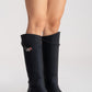 YOKO - Black Belted Riding Boot (Women)