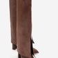 AJA - Brown Suede Block Heel Boot (Women)
