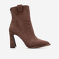 AJA - Brown Suede Block Heel Boot (Women)