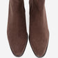 Maura - Brown Suede Block Heel Boot (Women)