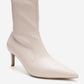 ROSSANO - Beige Stretch Stiletto Heel Boot (Women)