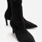 ROSSANO - Black Suede Stiletto Heel Boot (Women)