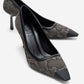 RONA - Gray Patterned Pointed Toe Stiletto Pump (Women)