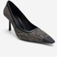 RONA - Gray Patterned Pointed Toe Stiletto Pump (Women)
