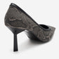 RONA - Gray Patterned Pointed Toe Stiletto Pump (Women)