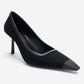 RONA - Black Patterned Pointed Stiletto Pump (Women)