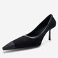 RONA - Black Patterned Pointed Stiletto Pump (Women)