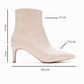 Noya - Beige Pointed Toe Slim Heel Boot (Women)