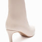 Noya - Beige Pointed Toe Slim Heel Boot (Women)
