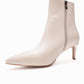 Noya - Beige Pointed Toe Slim Heel Boot (Women)