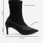 ROSSANO - Black Scuba Stiletto Heel Ankle Boot (Women)