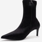 ROSSANO - Black Scuba Stiletto Heel Ankle Boot (Women)