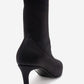 ROSSANO - Black Scuba Stiletto Heel Ankle Boot (Women)
