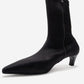 ALORA - Black Scuba Ankle Boot (Women)