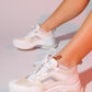Sterda - White Beige Platform Sneaker (Women)