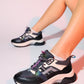 Sterda - Black/Green Thick-Sole Sport Sneaker (Women)