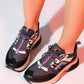 Sterda - Black/Green Thick-Sole Sport Sneaker (Women)