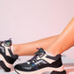 Sterda - Black/Green Thick-Sole Sport Sneaker (Women)