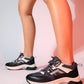 Sterda - Black/Green Thick-Sole Sport Sneaker (Women)