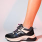 Sterda - Black/Green Thick-Sole Sport Sneaker (Women)