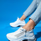 Oude - White Zip-Front Thick-Sole Sport Sneaker (Women)