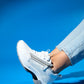 Oude - White Zip-Front Thick-Sole Sport Sneaker (Women)