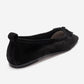Sosa - Black Suede Genuine Leather Bow Ballet Flat (Women)