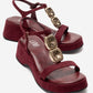 MATT - Burgundy Platform Sandal (Women)