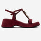 MATT - Burgundy Platform Sandal (Women)