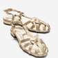 ROSSE - Gold Block Heel Sandal (Women)