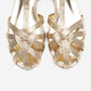 ROSSE - Gold Block Heel Sandal (Women)