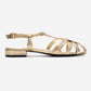 ROSSE - Gold Block Heel Sandal (Women)