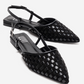 CHANDA - Black Pointed Toe Sandal (Women)