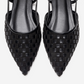 CHANDA - Black Pointed Toe Sandal (Women)