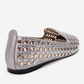 SILVA - Silver Genuine Leather Jeweled Ballet Flat (Women)