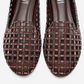 SILVA - Brown Genuine Leather Jeweled Ballet Flat (Women)