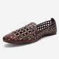 SILVA - Brown Genuine Leather Jeweled Ballet Flat (Women)