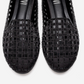 SILVA - Black Genuine Leather Jeweled Ballet Flat (Women)